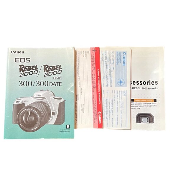 Canon EOS Rebel 2000 35mm SLR Film Camera, 2 Lenses/Filters/Strap/Camera Bag - Picture 13 of 16